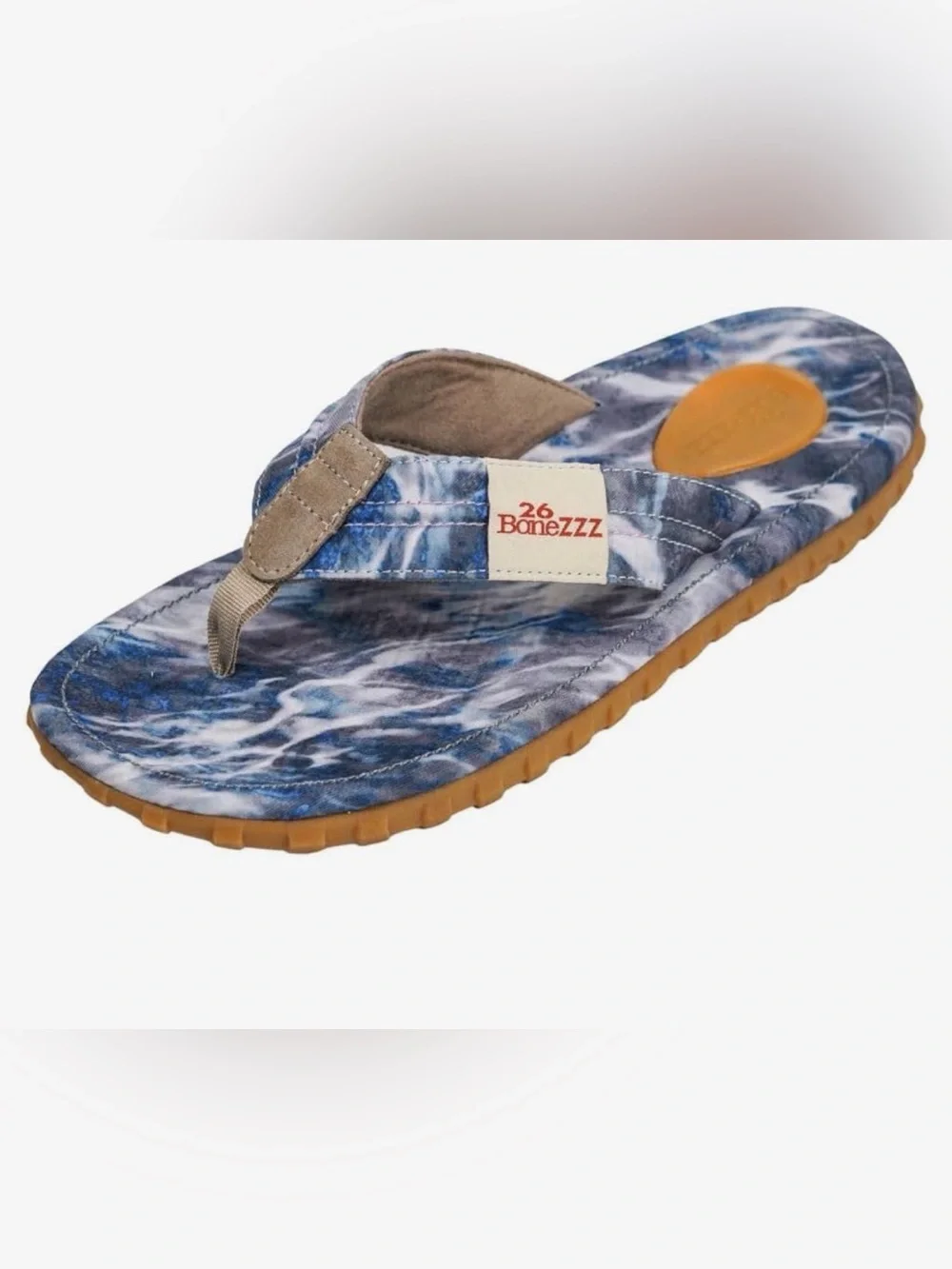 26BoneZZZ Chillzzz Flip Flops For Men Memory Foam Heel Pad Grip Size 9
